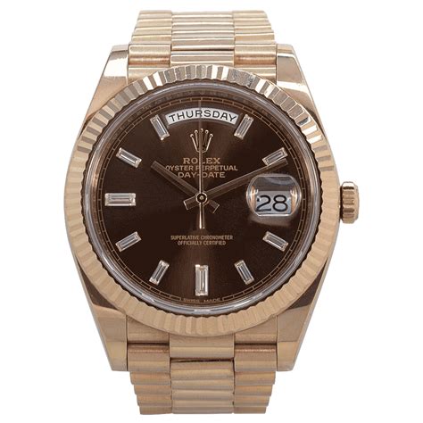 rolex oyster perpetual day date rose gold|rolex rose gold watch price.